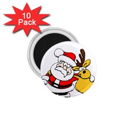 Christmas Santa Claus 1 75  Magnets (10 Pack)  by Sapixe