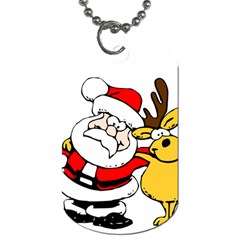 Christmas Santa Claus Dog Tag (one Side)