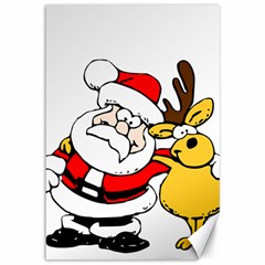 Christmas Santa Claus Canvas 12  X 18   by Sapixe