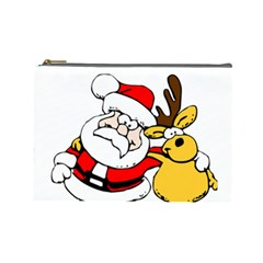 Christmas Santa Claus Cosmetic Bag (large)  by Sapixe