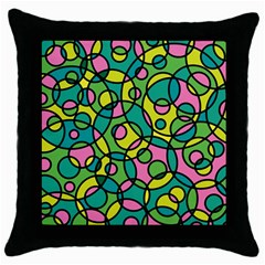 Circle Background Background Texture Throw Pillow Case (black) by Sapixe