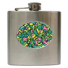 Circle Background Background Texture Hip Flask (6 Oz)