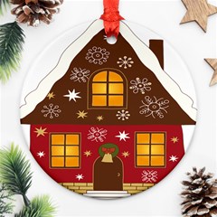 Christmas House Clipart Ornament (round) by Sapixe