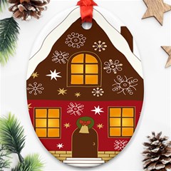 Christmas House Clipart Ornament (oval) by Sapixe