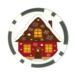 Christmas House Clipart Poker Chip Card Guard by Sapixe