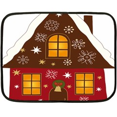 Christmas House Clipart Fleece Blanket (mini) by Sapixe