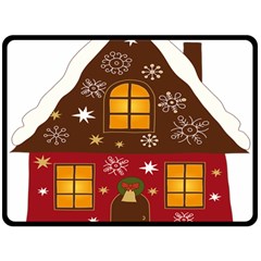 Christmas House Clipart Fleece Blanket (large)  by Sapixe