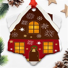 Christmas House Clipart Ornament (snowflake) by Sapixe