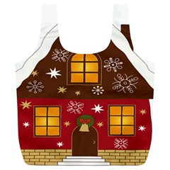 Christmas House Clipart Full Print Recycle Bags (l)  by Sapixe