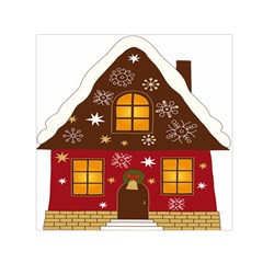 Christmas House Clipart Small Satin Scarf (square) by Sapixe