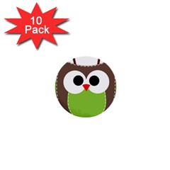 Clip Art Animals Owl 1  Mini Buttons (10 Pack)  by Sapixe