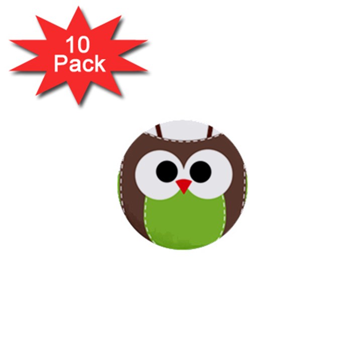 Clip Art Animals Owl 1  Mini Buttons (10 pack) 