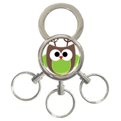 Clip Art Animals Owl 3-ring Key Chains by Sapixe