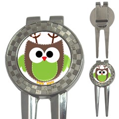 Clip Art Animals Owl 3-in-1 Golf Divots by Sapixe