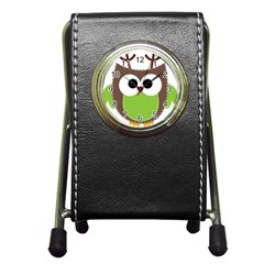 Clip Art Animals Owl Pen Holder Desk Clocks by Sapixe