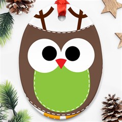 Clip Art Animals Owl Oval Ornament (two Sides) by Sapixe