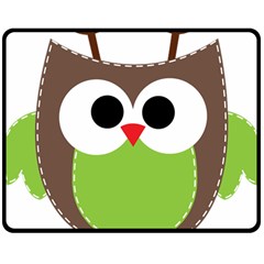 Clip Art Animals Owl Double Sided Fleece Blanket (medium)  by Sapixe