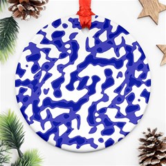 Bright Abstract Camo Pattern Ornament (round) by dflcprints