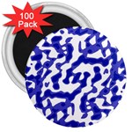 Bright Abstract Camo Pattern 3  Magnets (100 pack) Front