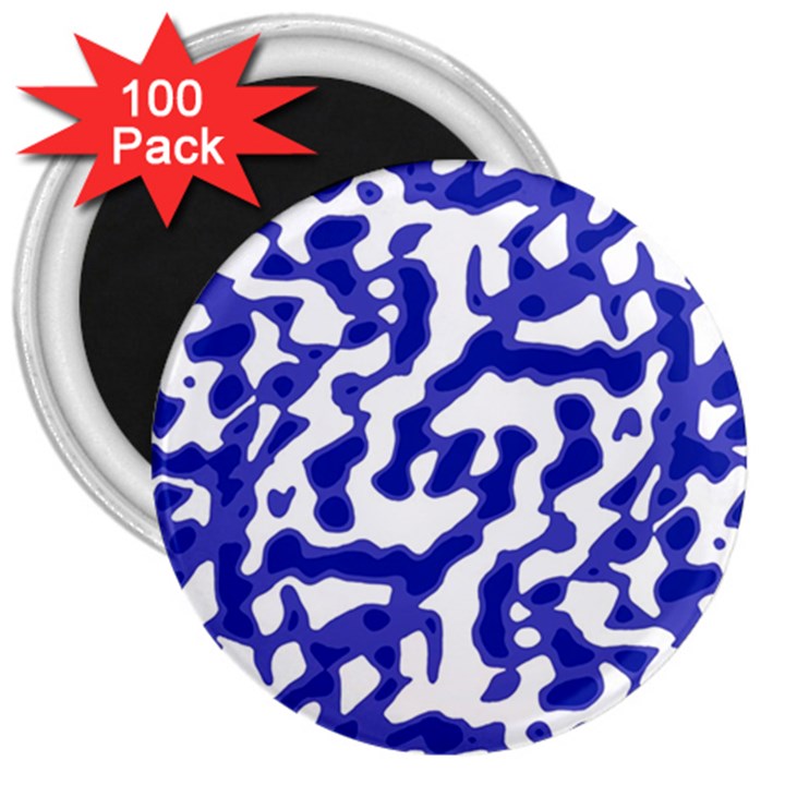 Bright Abstract Camo Pattern 3  Magnets (100 pack)