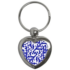 Bright Abstract Camo Pattern Key Chains (heart)  by dflcprints