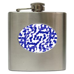 Bright Abstract Camo Pattern Hip Flask (6 Oz) by dflcprints