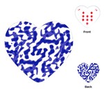 Bright Abstract Camo Pattern Playing Cards (Heart)  Front