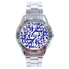 Bright Abstract Camo Pattern Stainless Steel Analogue Watch by dflcprints