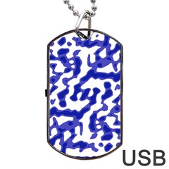 Bright Abstract Camo Pattern Dog Tag Usb Flash (two Sides) by dflcprints