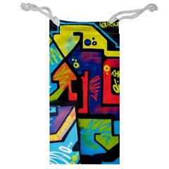 Urban Graffiti Movie Theme Productor Colorful Abstract Arrows Jewelry Bag by genx