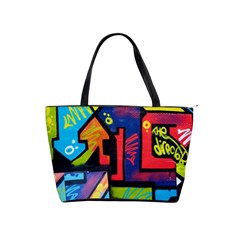 Urban Graffiti Movie Theme Productor Colorful Abstract Arrows Shoulder Handbags by genx