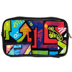 Urban Graffiti Movie Theme Productor Colorful Abstract Arrows Toiletries Bags by genx