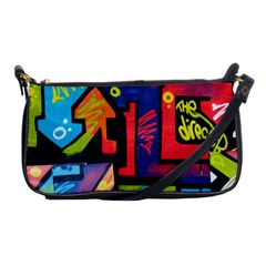 Urban Graffiti Movie Theme Productor Colorful Abstract Arrows Shoulder Clutch Bags by genx