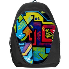 Urban Graffiti Movie Theme Productor Colorful Abstract Arrows Backpack Bag by genx