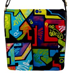 Urban Graffiti Movie Theme Productor Colorful Abstract Arrows Flap Messenger Bag (s) by genx