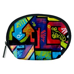 Urban Graffiti Movie Theme Productor Colorful Abstract Arrows Accessory Pouches (medium)  by genx