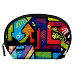 Urban Graffiti Movie Theme Productor Colorful Abstract arrows Accessory Pouches (Large)  Front