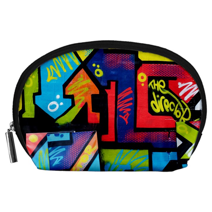 Urban Graffiti Movie Theme Productor Colorful Abstract arrows Accessory Pouches (Large) 