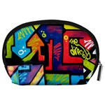 Urban Graffiti Movie Theme Productor Colorful Abstract arrows Accessory Pouches (Large)  Back