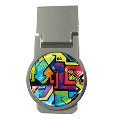 Urban Graffiti Movie Theme Productor Colorful Abstract Arrows Money Clips (round)  by genx