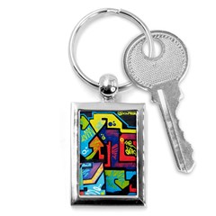 Urban Graffiti Movie Theme Productor Colorful Abstract Arrows Key Chains (rectangle)  by genx