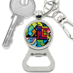 Urban Graffiti Movie Theme Productor Colorful Abstract Arrows Bottle Opener Key Chains by genx