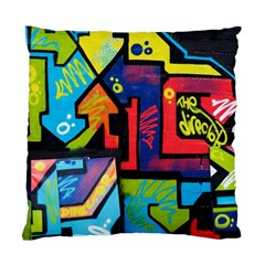 Urban Graffiti Movie Theme Productor Colorful Abstract Arrows Standard Cushion Case (two Sides) by genx