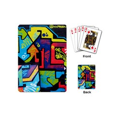 Urban Graffiti Movie Theme Productor Colorful Abstract Arrows Playing Cards (mini)  by genx