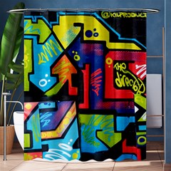 Urban Graffiti Movie Theme Productor Colorful Abstract Arrows Shower Curtain 60  X 72  (medium)  by genx