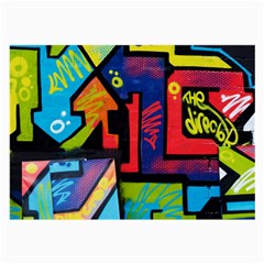 Urban Graffiti Movie Theme Productor Colorful Abstract Arrows Large Glasses Cloth (2-side) by genx