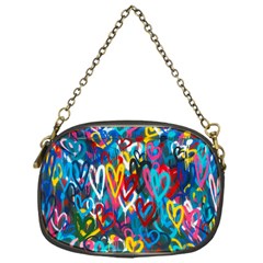 Graffiti Hearts Street Art Spray Paint Rad Chain Purses (one Side)  by genx