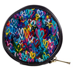 Graffiti Hearts Street Art Spray Paint Rad Mini Makeup Bags by genx