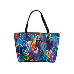 Graffiti Hearts Street Art Spray Paint Rad Shoulder Handbags by genx