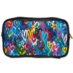 Graffiti Hearts Street Art Spray Paint Rad Toiletries Bags by genx